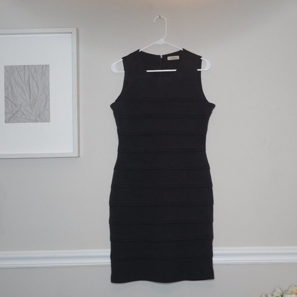 Calvin Klein - Form-Fitting Flattering Gray Dress - Picture 6 of 7